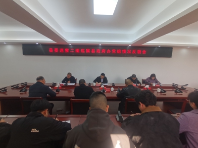 县委巡察二组巡察县政府办党组情况反馈会召开